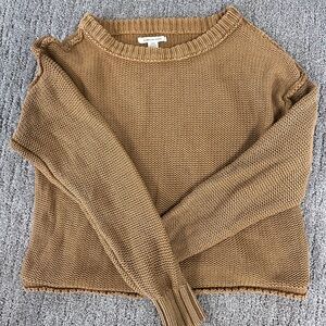 American Eagle Outfitters Camel Crew Neck Sweater